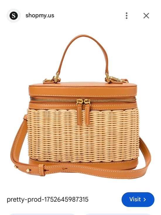 J. McLaughlin Handbags - J. McLaughlin Lyla wicker camel bag